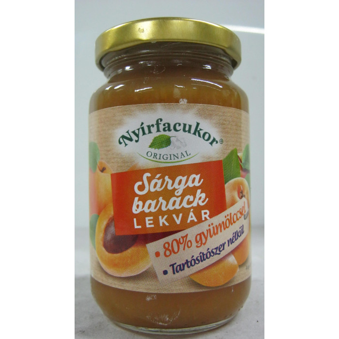 Sárgabarack Lekvár 230G Nyírfacukor