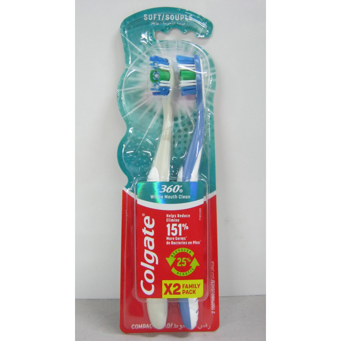 Colgate Fogkefe 2Db 360 Soft