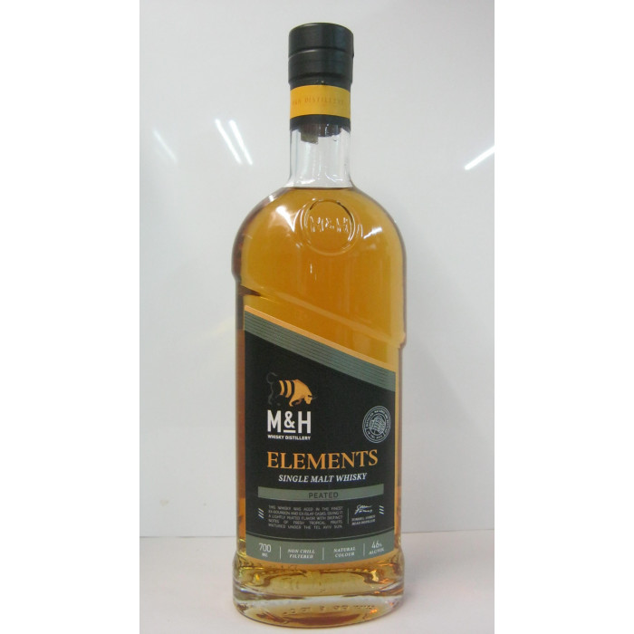 M&H Elements 0.7L Peated Single Malt Whisky