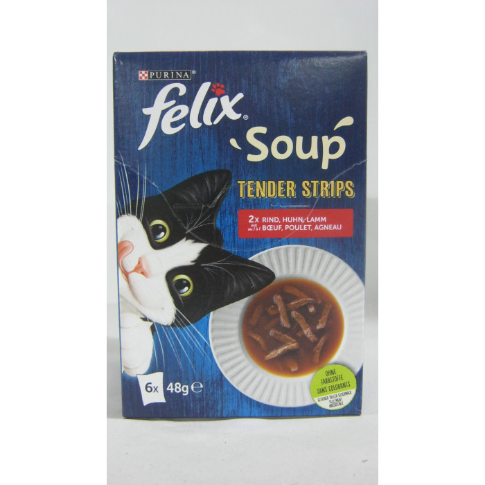 Felix 6X48G Soup Tender Házias Válogatás Macsk