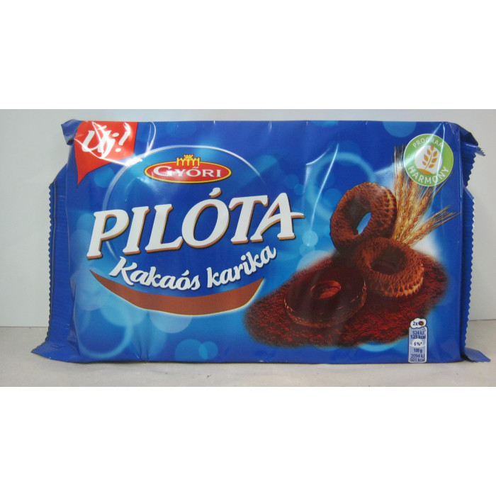 Pilóta Vaníliás Karika Kakaós 150G Győri