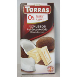 Diabetikus 75G Kókuszos Fehércsokoládé Torras