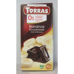 Diabetikus 75G Banános Étcsokoládé Torras