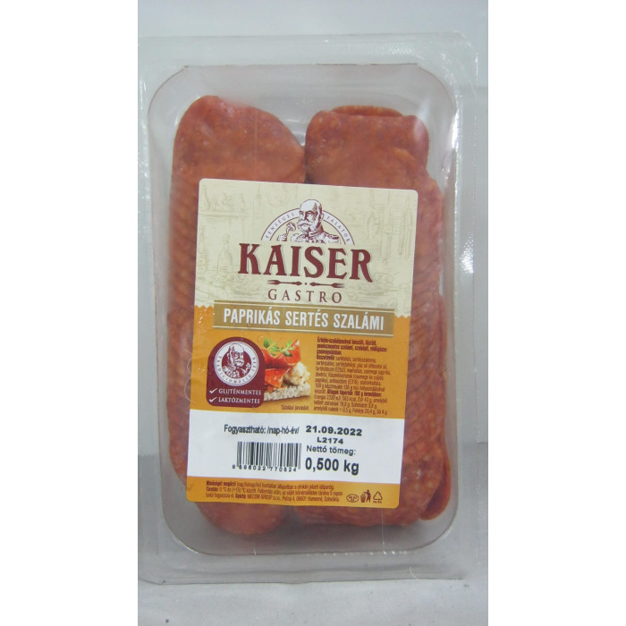 Szalámi 500G Paprikás Sertés Kaiser
