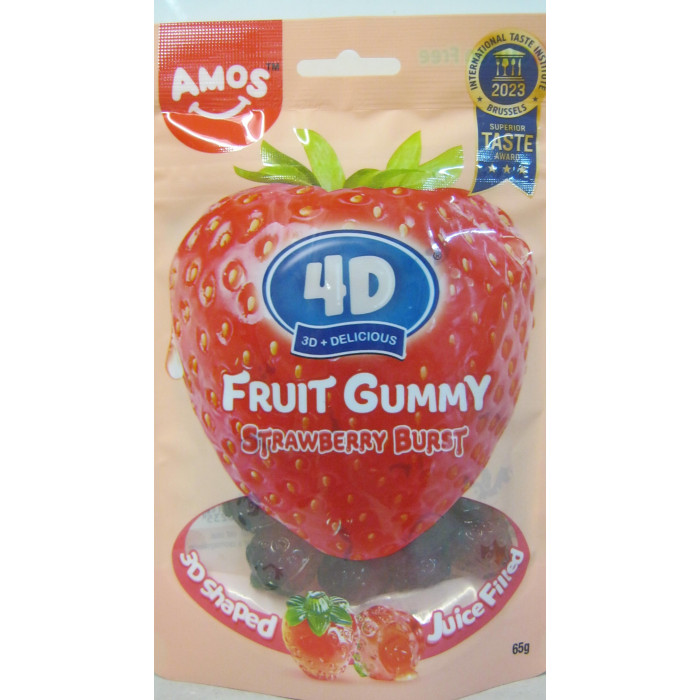 Gumicukor 65G Strawberry Amos