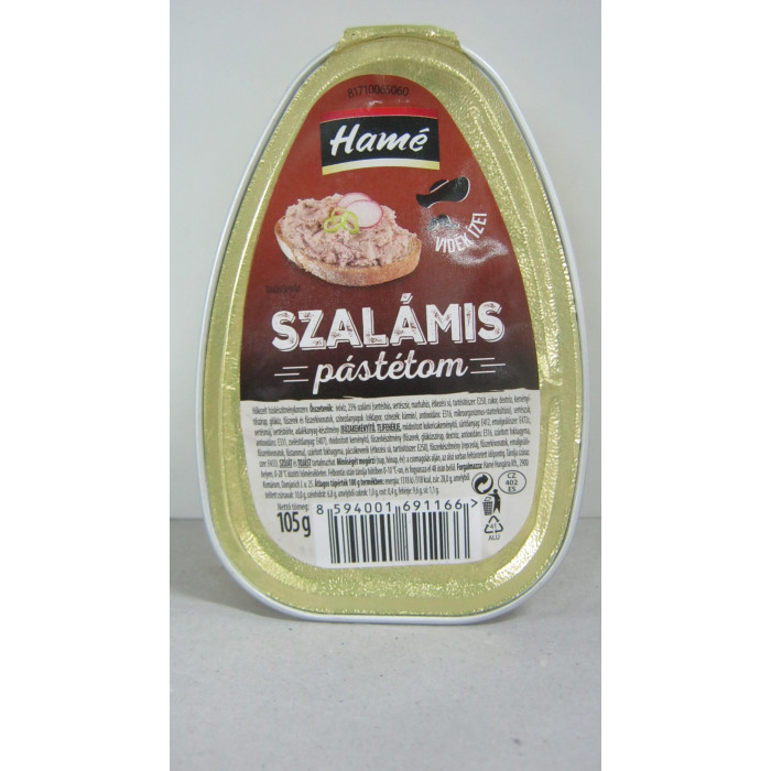 Pástétom Szalámis 105G Hamé