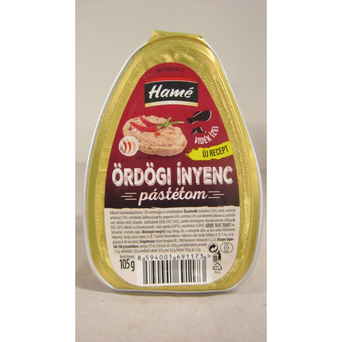 Pástétom 105G Ördögi Ínyenc Hamé