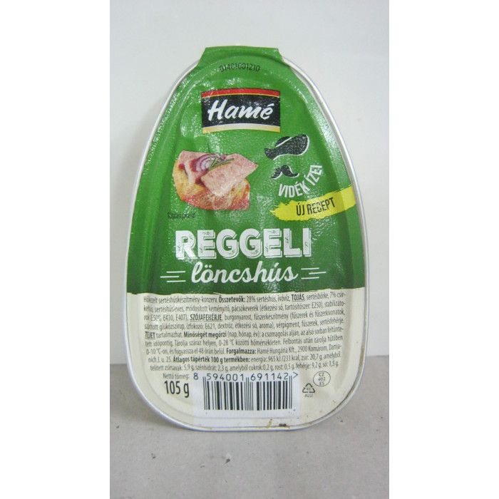 Löncshús Reggeli 105G Hamé