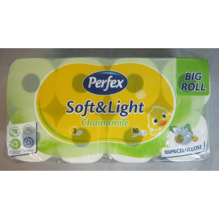 Eü.papír 16Tek.3R.soft Light Chamomile Perfex