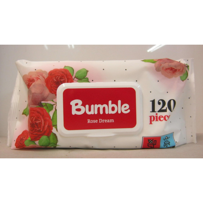 Nedves Törlőkendő 120Db Rose Dream Bumble