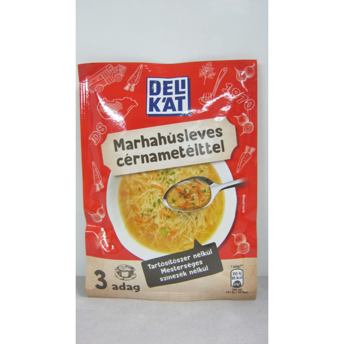Marhahúsleves Cérnametélttel 73G Delikát